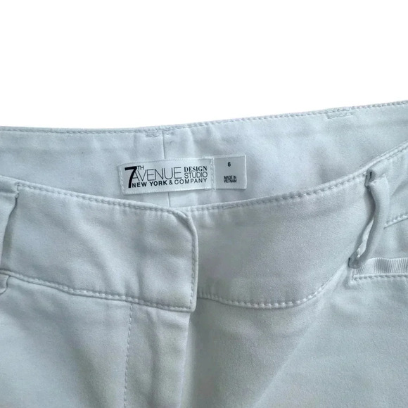 New York and Company Women's Size 6 White 3 quarter Capri Pants business causal - Picture 4 of 11